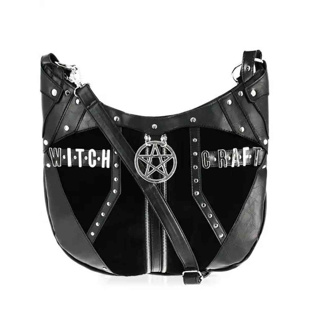 Restyle - Witchcraft Hobo Pentagram Shoulder bag - Black